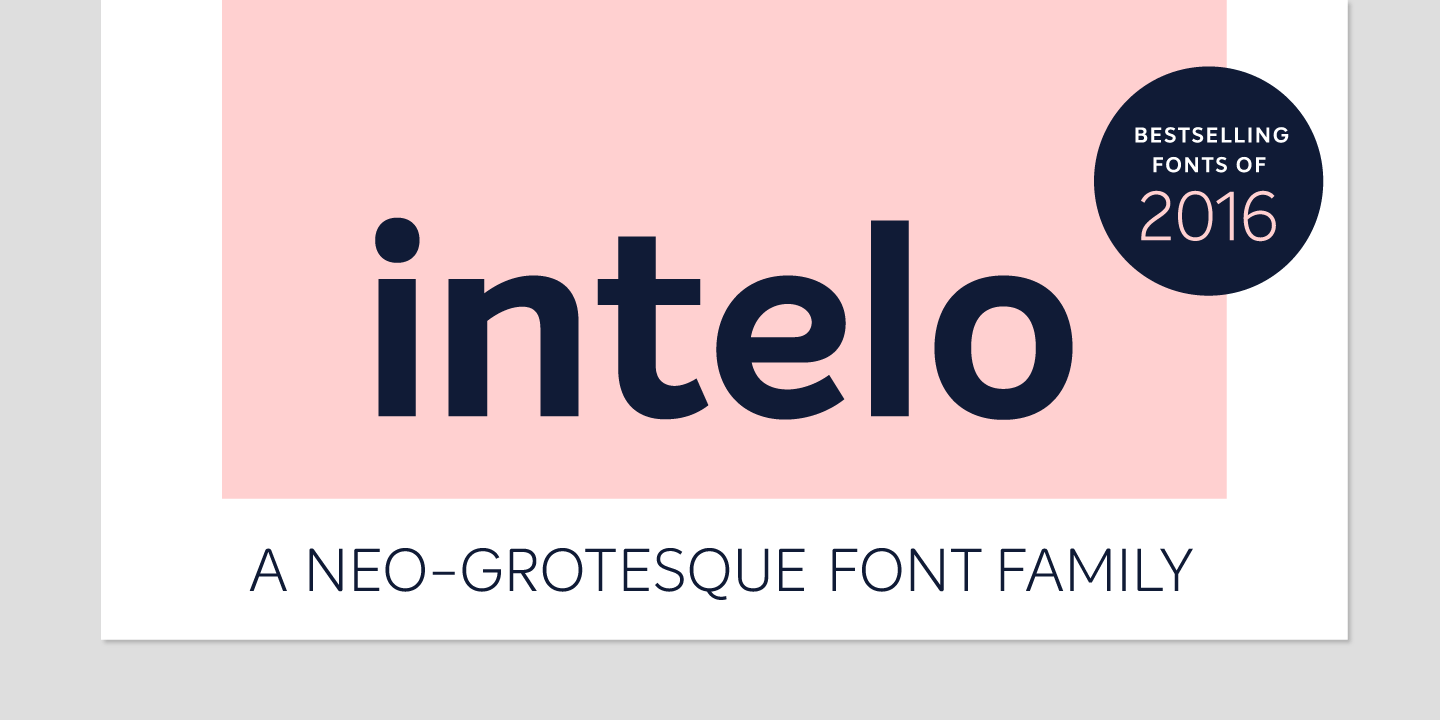 Przykład czcionki Intelo SemiBold Italic